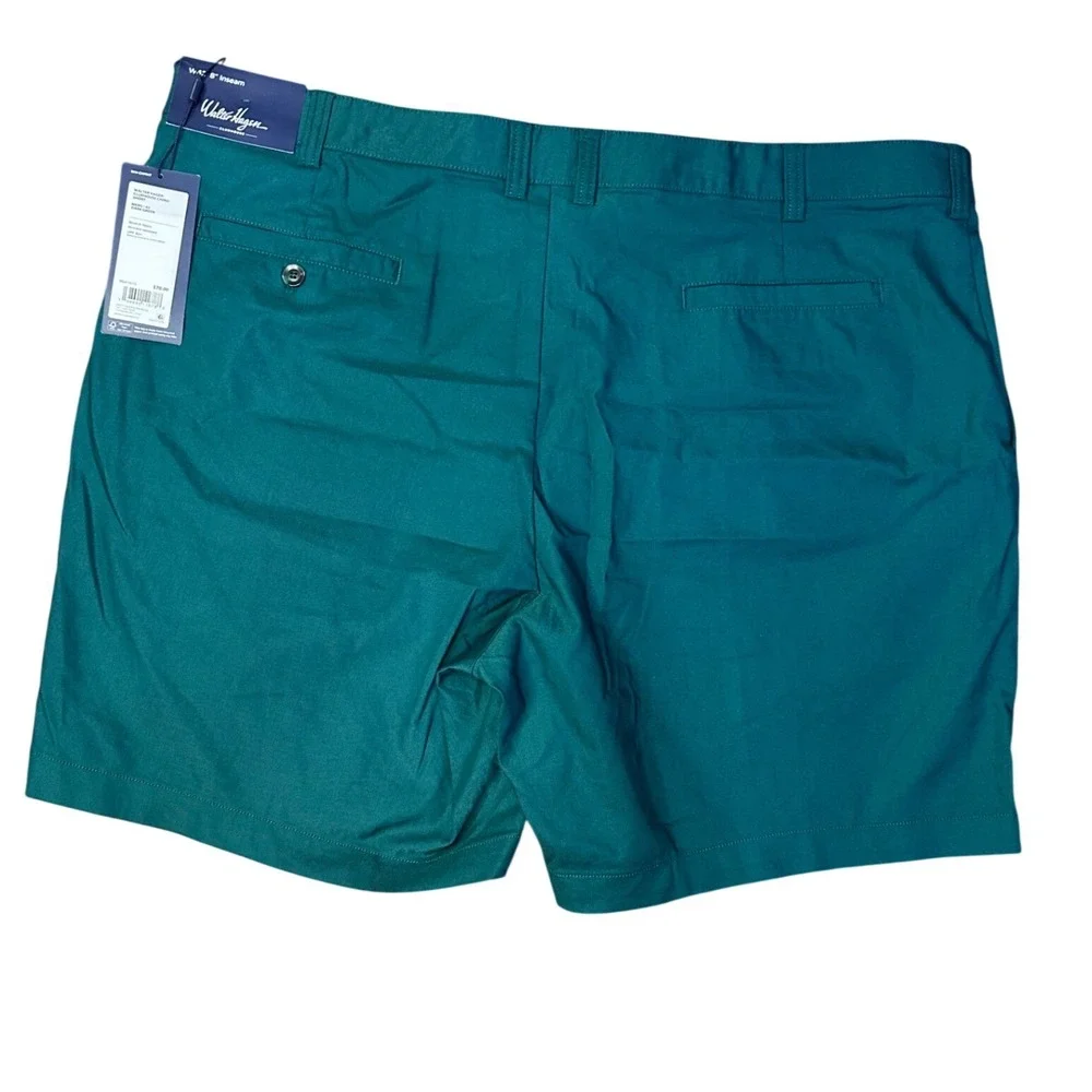 Walter Hagen Clubhouse Chino Shorts Mens 42 Dark Green 8in Inseam‎ MGA14213 NEW
